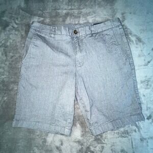 Bonobos Chino Shorts Mens 34 Grey 9 Inch Inseam Micro Pattern